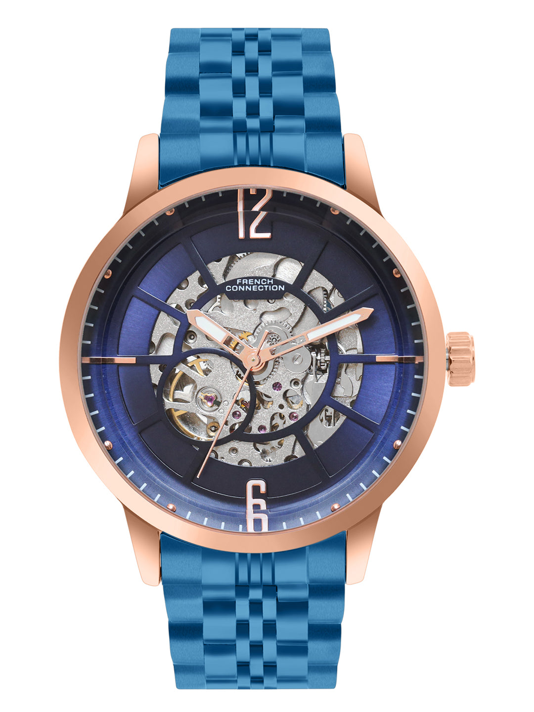 French Connection Men Automatic Blue Dial Watch-FCA20UM