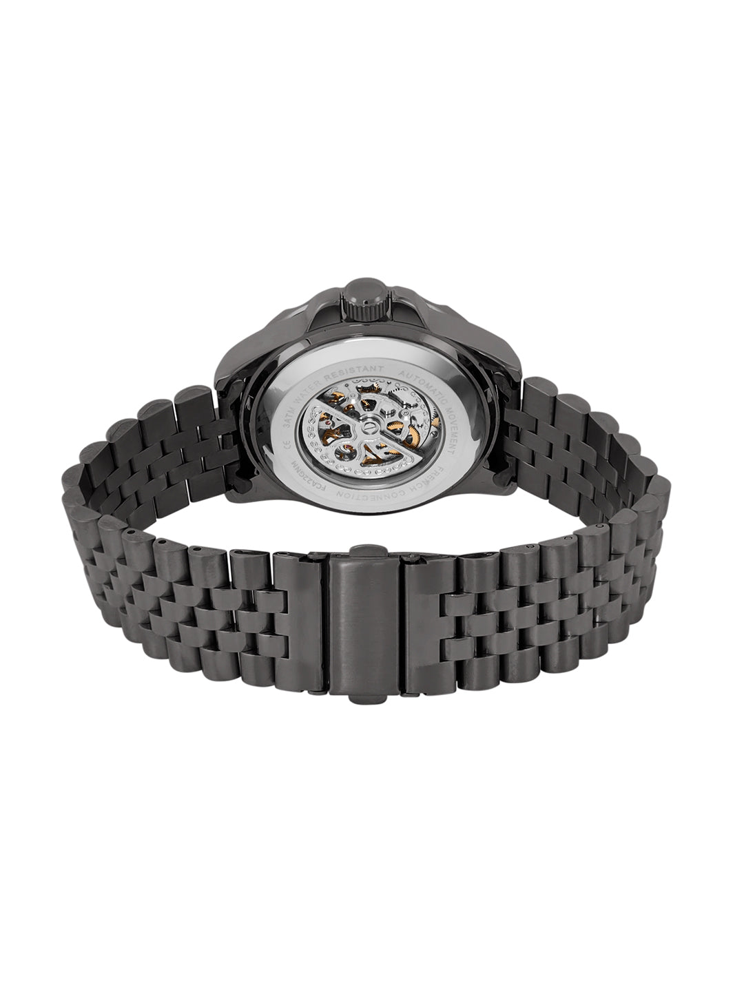 French Connection See Through Blue Round Dial With Stainless Steel Strap Automatic Watch - For Mens FCA22GNM