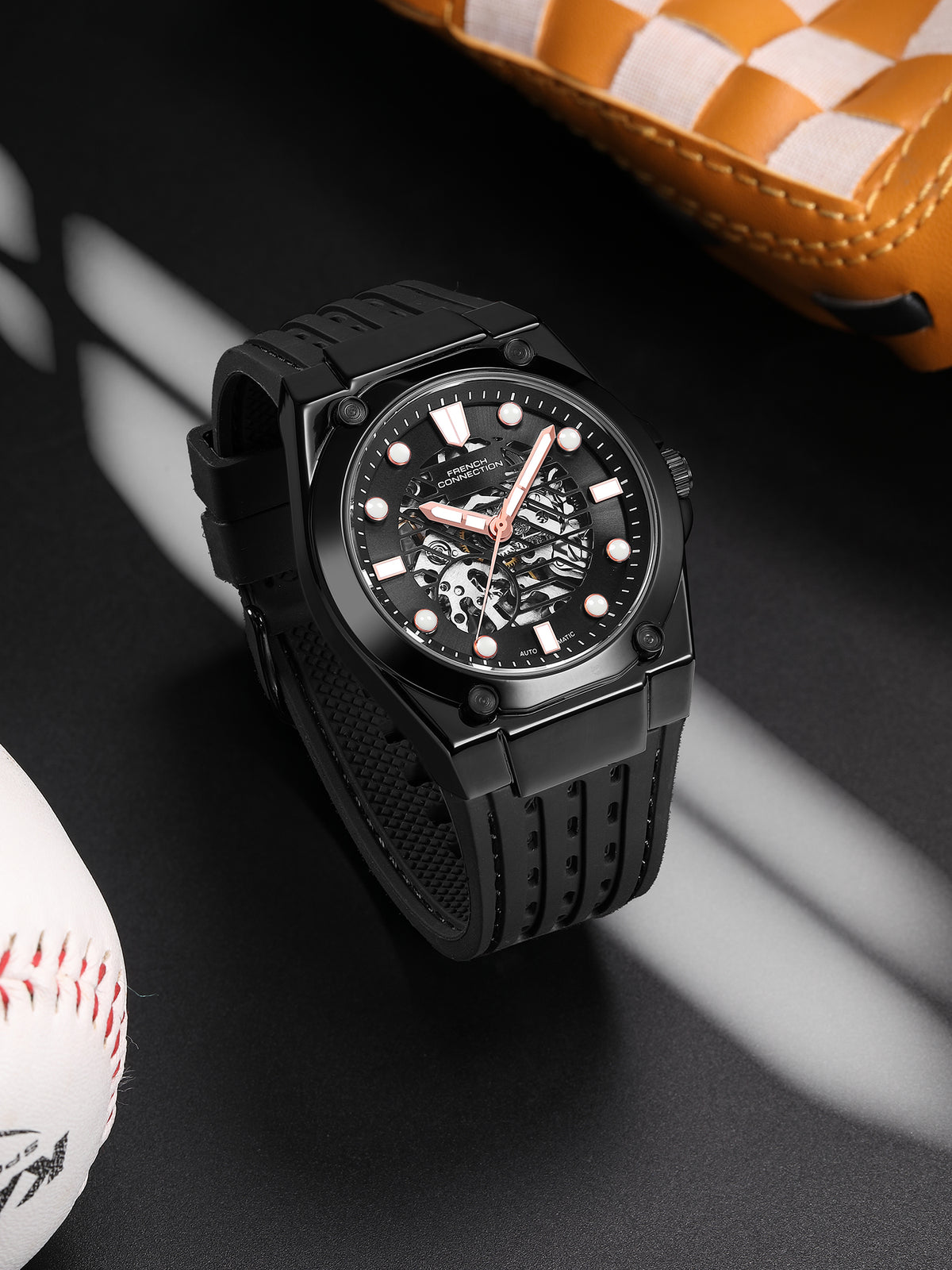 French Connection Automyst | Skeleton Dial | Automatic Watch for Men - FCA24BBL