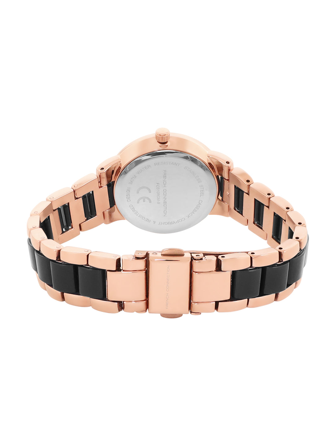 French Connection Black Dial Analog Watch for Women's - FCB10RGM-B