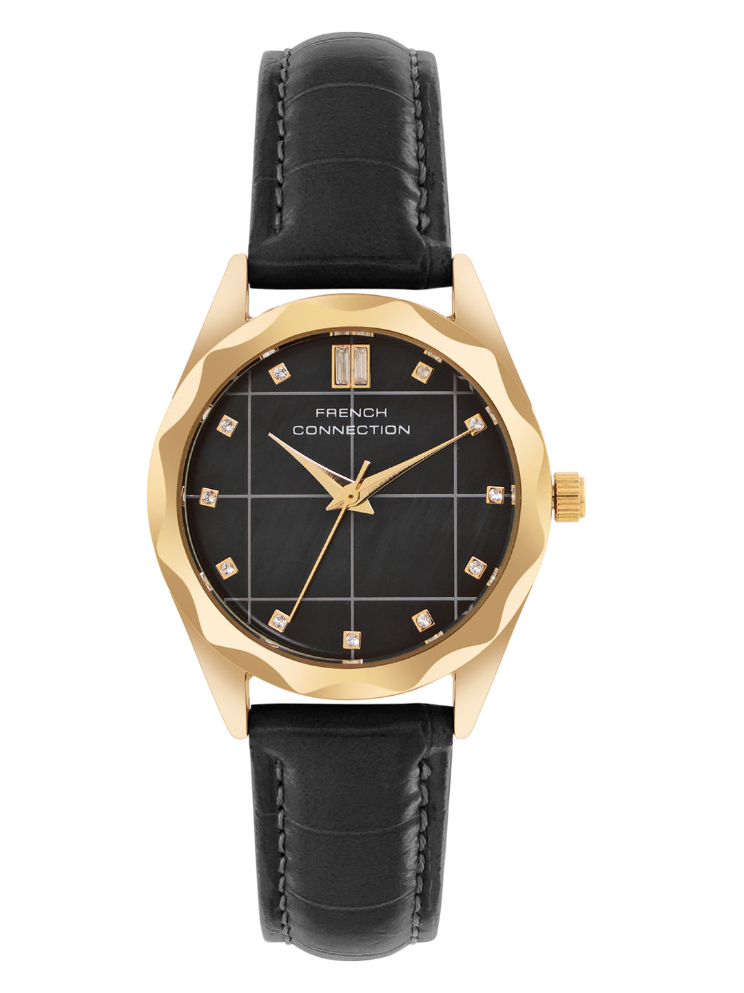 French Connection Black Dial Analog Watch for Women's - FCB11BL