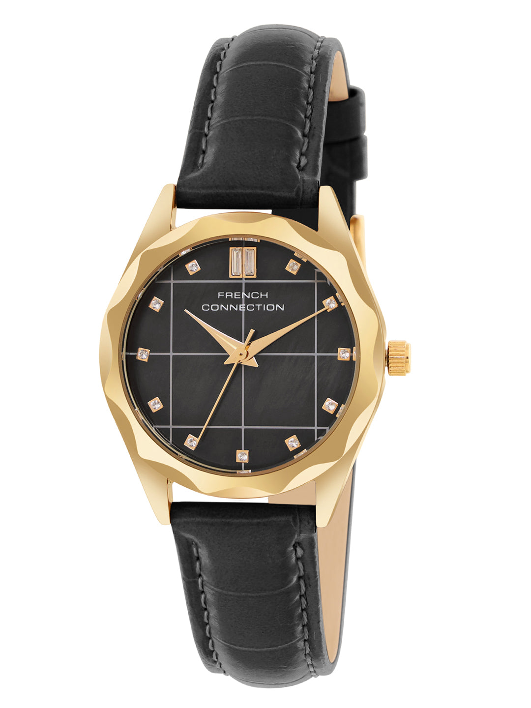 French Connection Black Dial Analog Watch for Women's - FCB11BL
