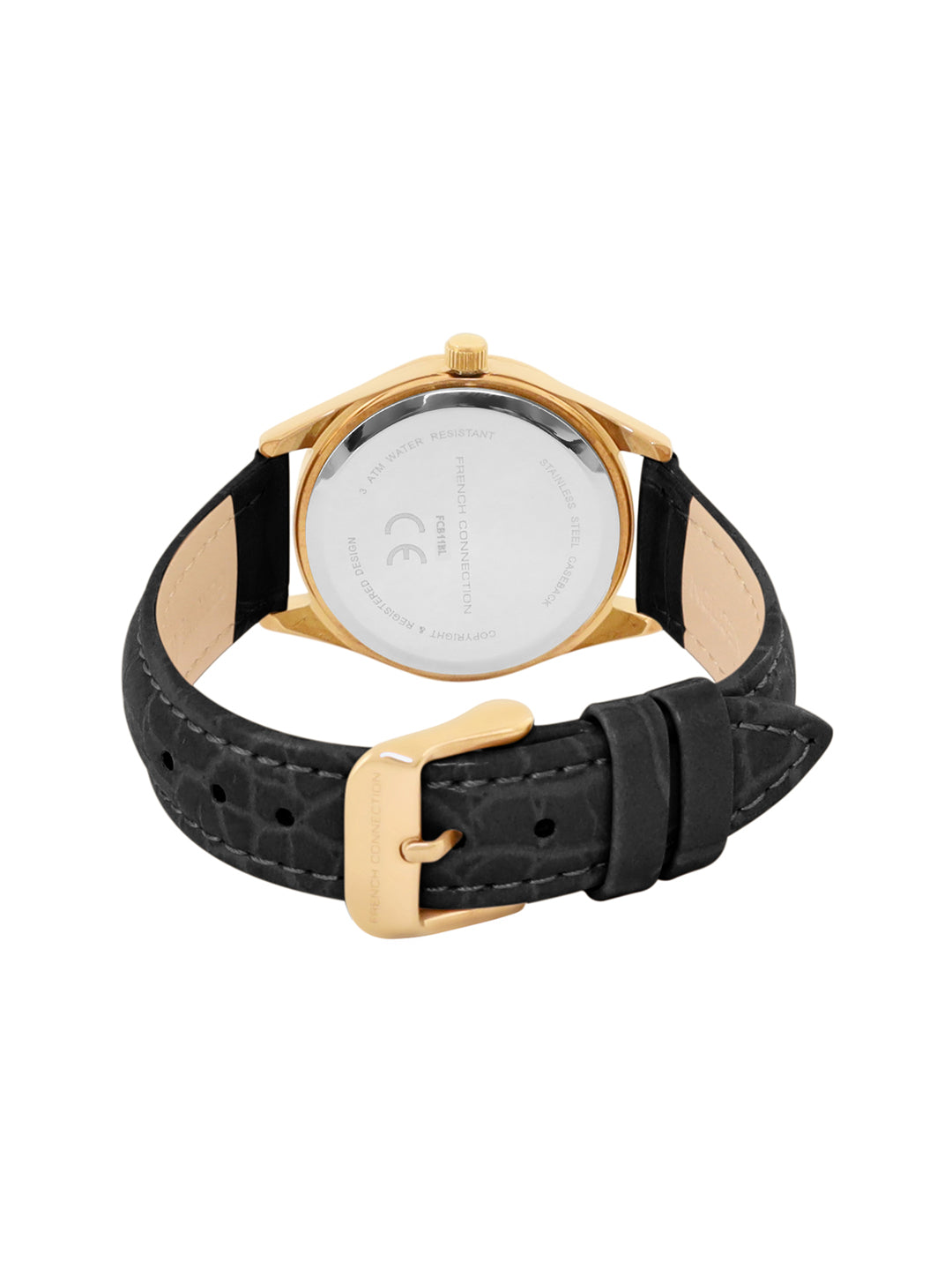French Connection Black Dial Analog Watch for Women's - FCB11BL