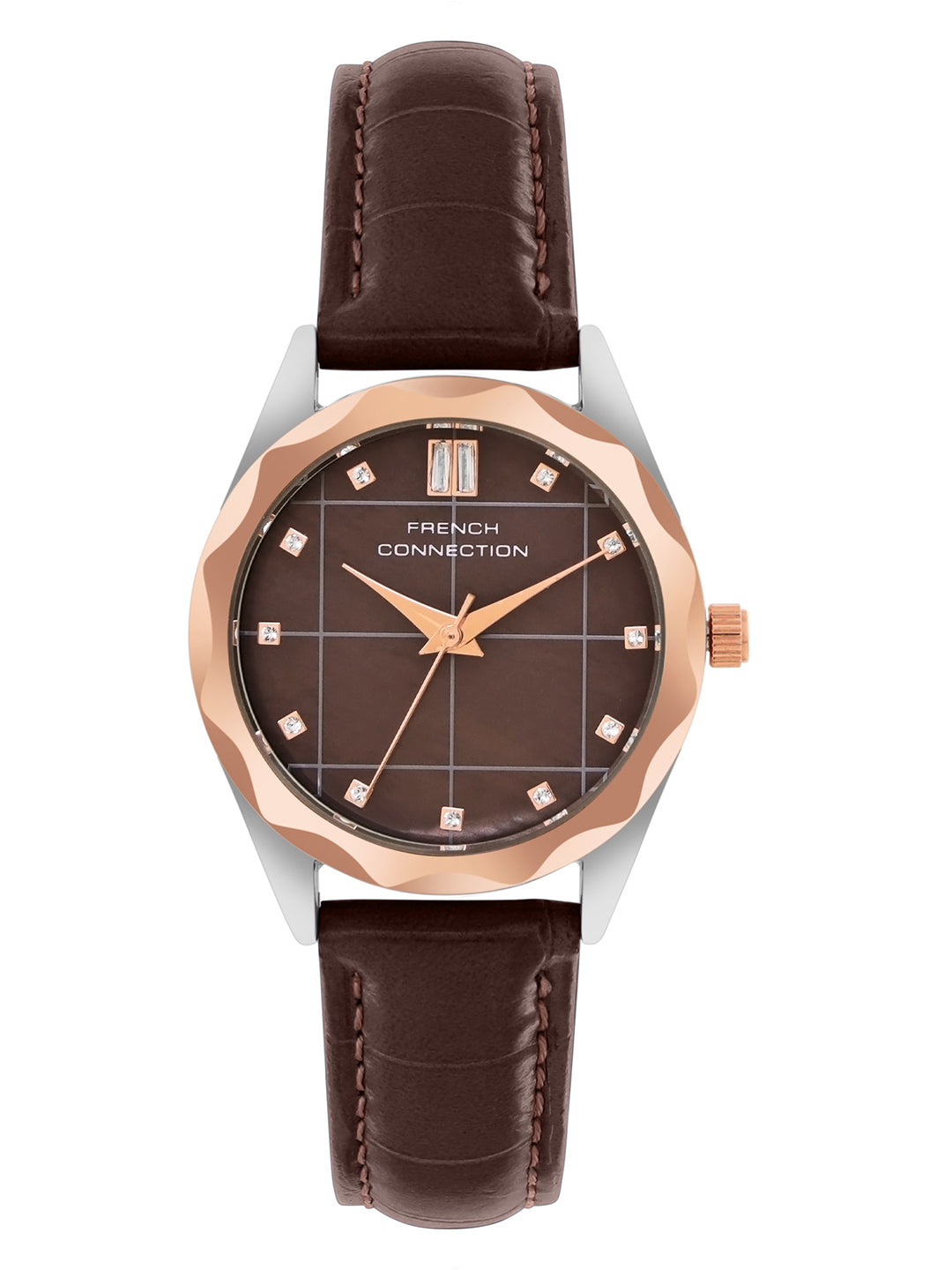 French Connection Brown Dial Analog Watch for Women's - FCB11BRL