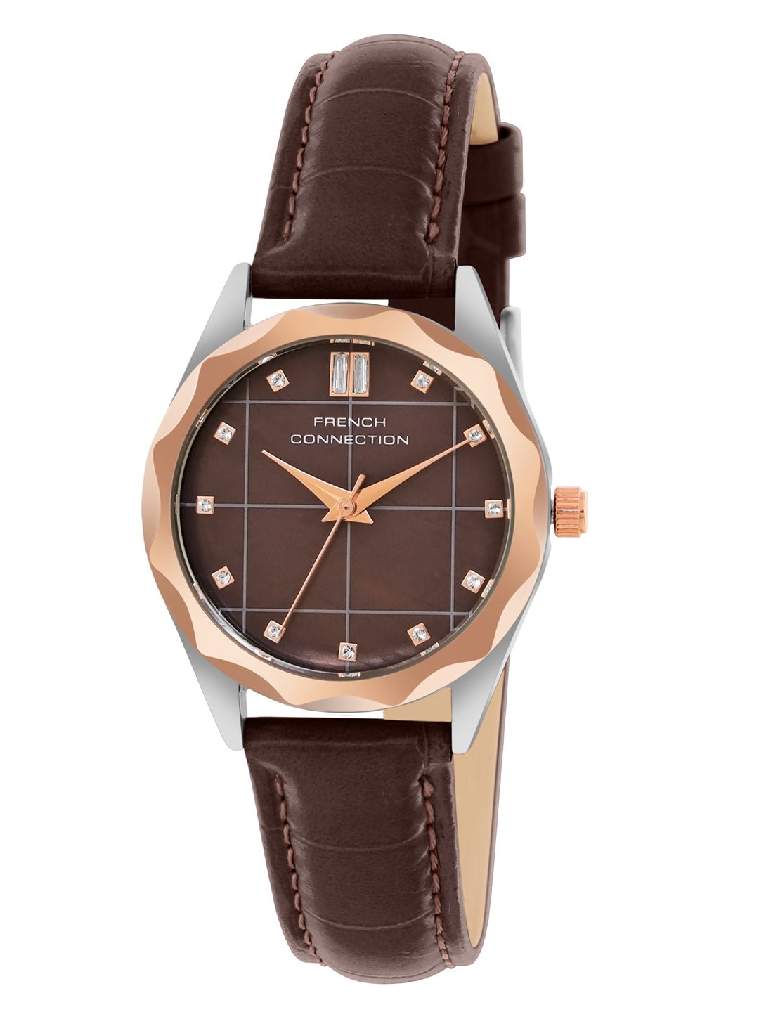 French Connection Brown Dial Analog Watch for Women's - FCB11BRL