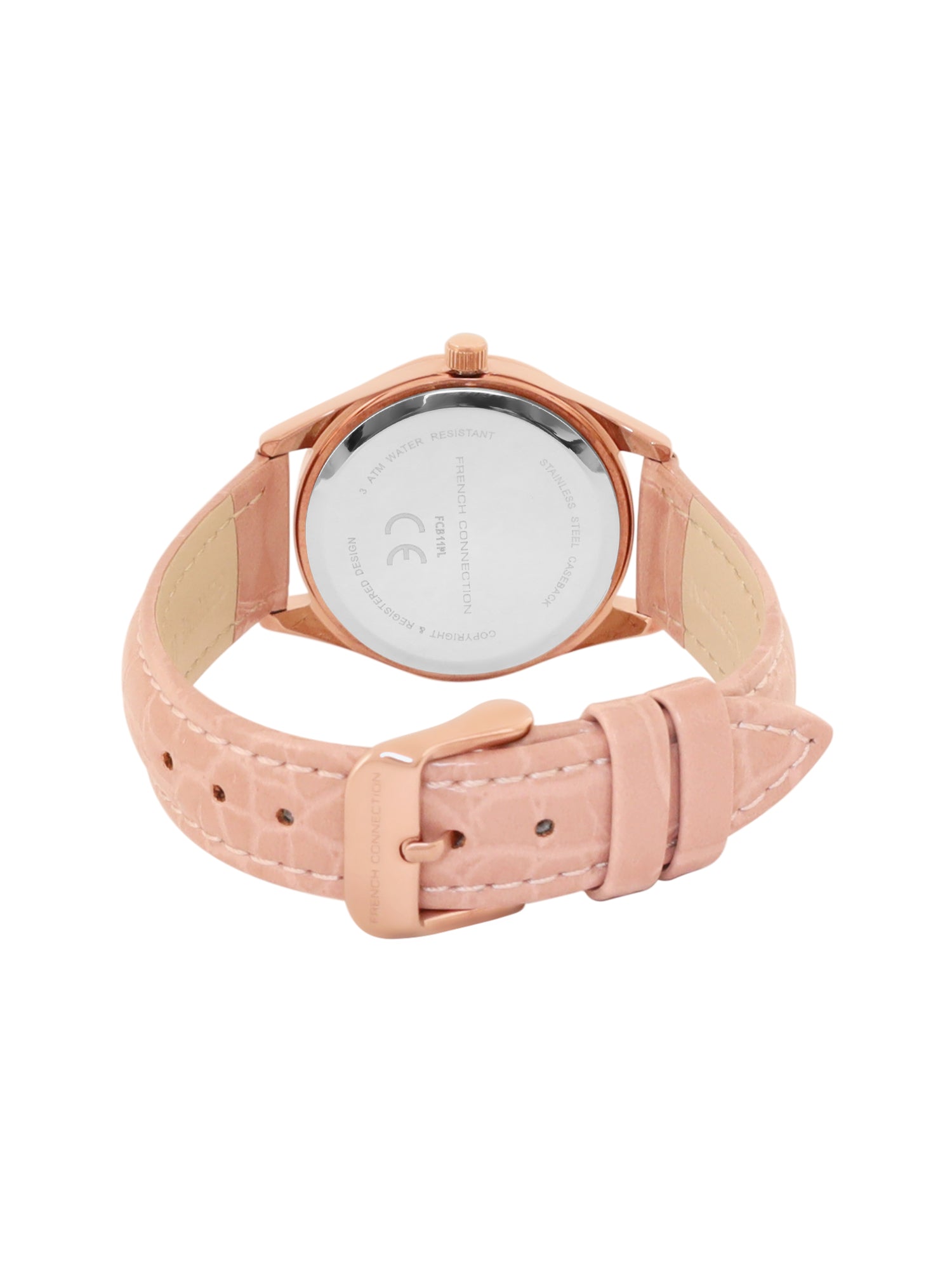 French Connection Pink Dial Analog Watch for Women's - FCB11PL