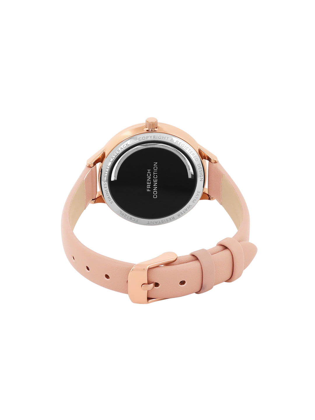 French Connection Rosegold Dial Analog Side Second Watch for Women's - FCB12PL