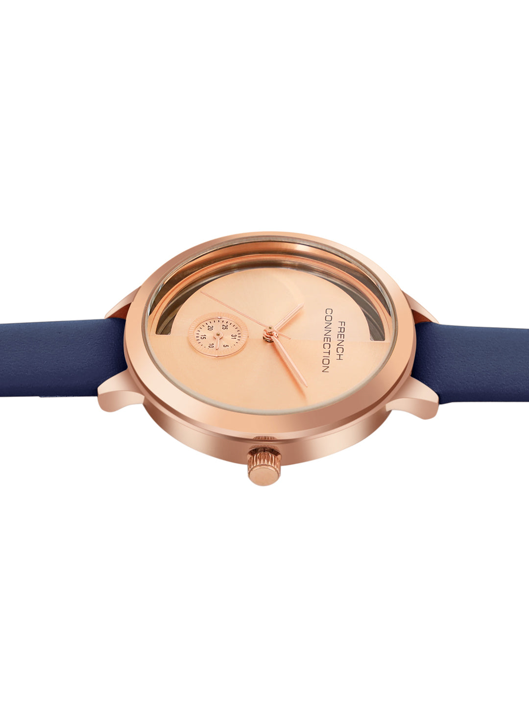French Connection Rosegold Dial Analog Side Second Watch for Women's - FCB12UL