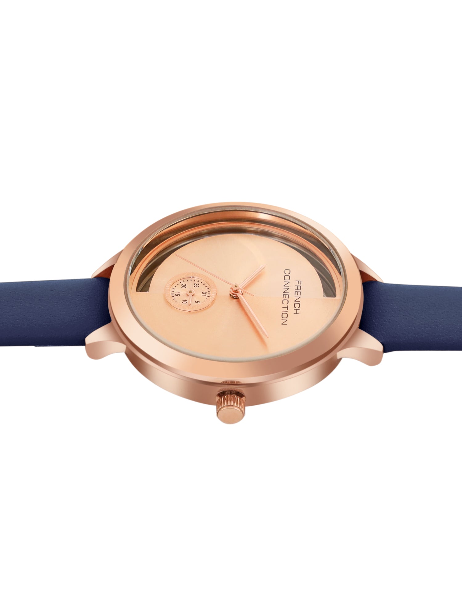 French Connection Rosegold Dial Analog Side Second Watch for Women's - FCB12UL