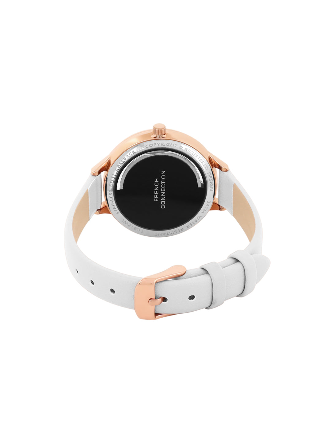 French Connection Rosegold Dial Analog Side Second Watch for Women's - FCB12WL