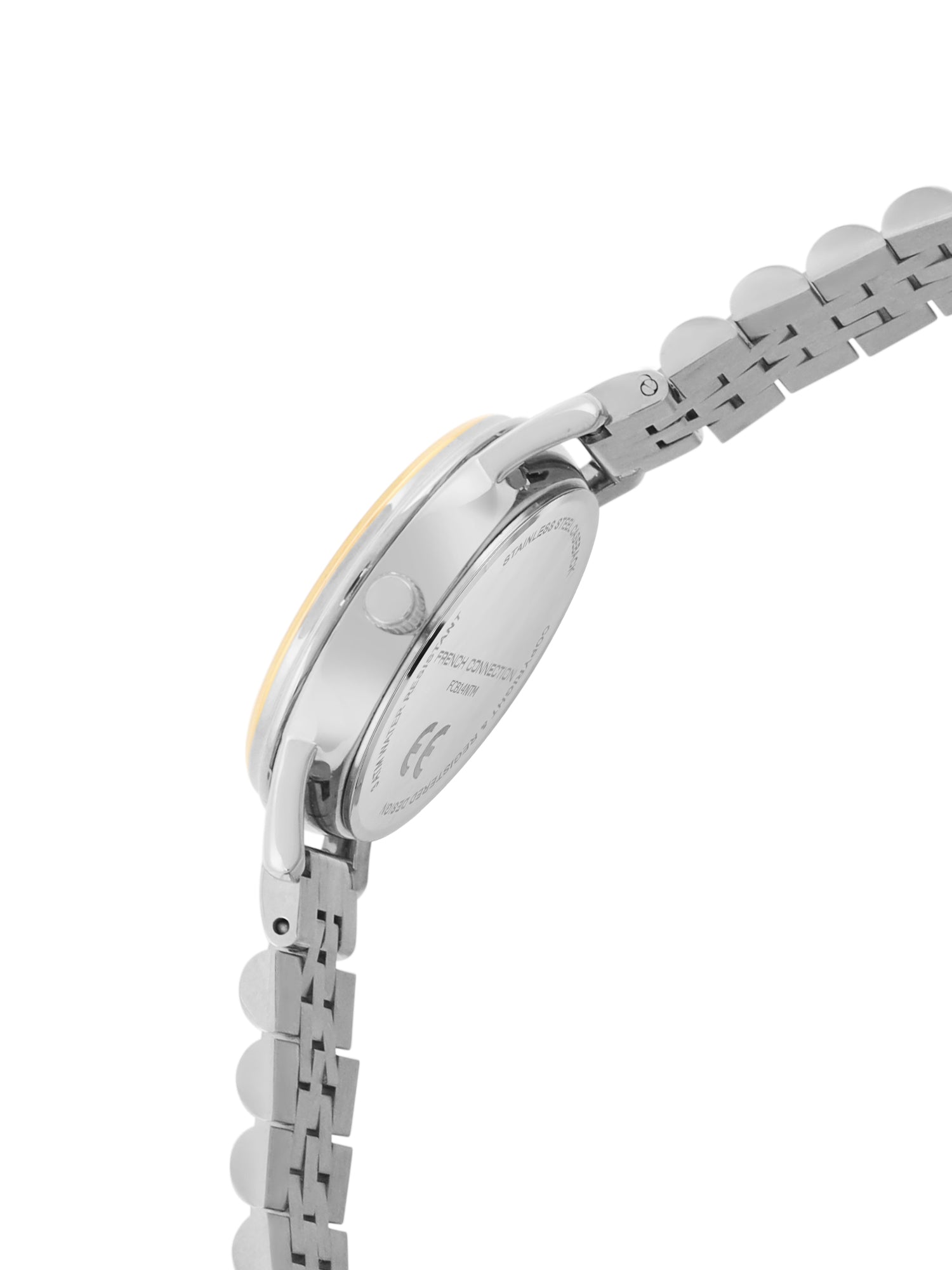 French Connection Mop Green Round Dial With Gold Two Tone Stainless Steel  Strap Watch - For Womens FCB14NTM