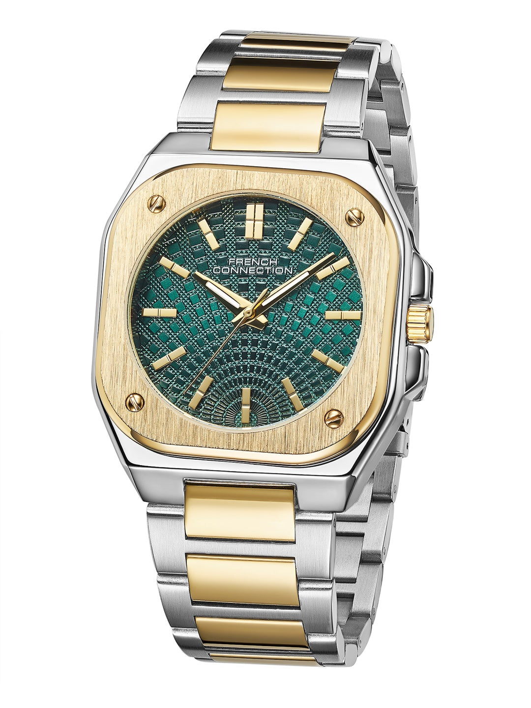 French Connection CUBISTE Two Tone Stainless Steel Watch for Men - FCB18NTM