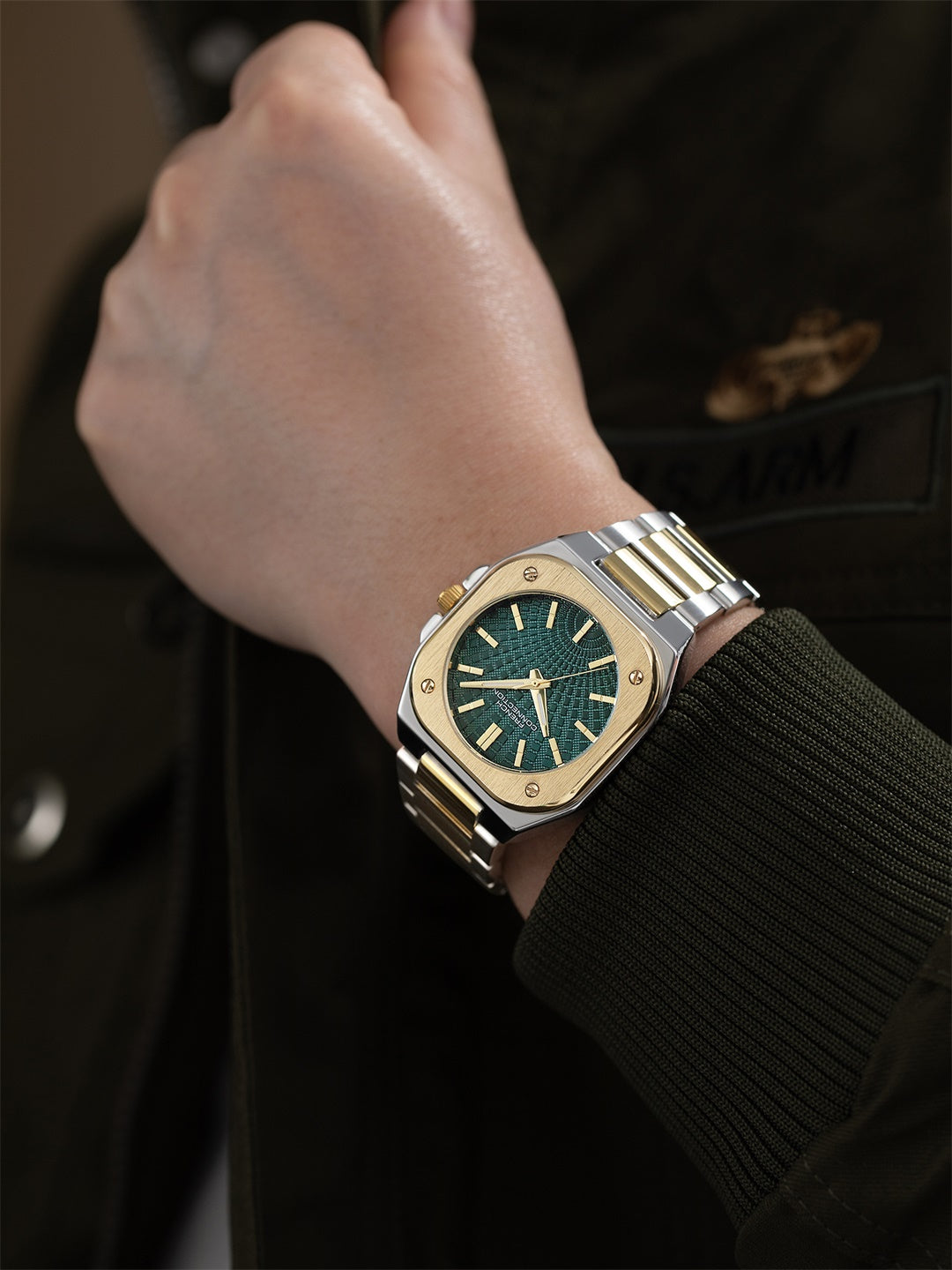 French Connection CUBISTE Two Tone Stainless Steel Watch for Men - FCB18NTM