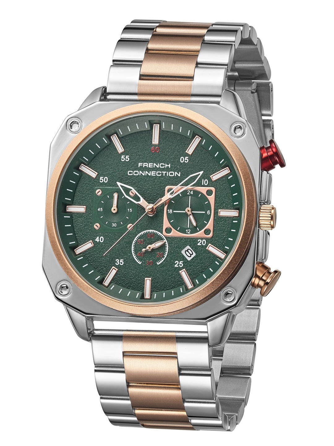 French Connection Chronexis Two Tone Stainless Steel Watch for Men - FCB19NRTM