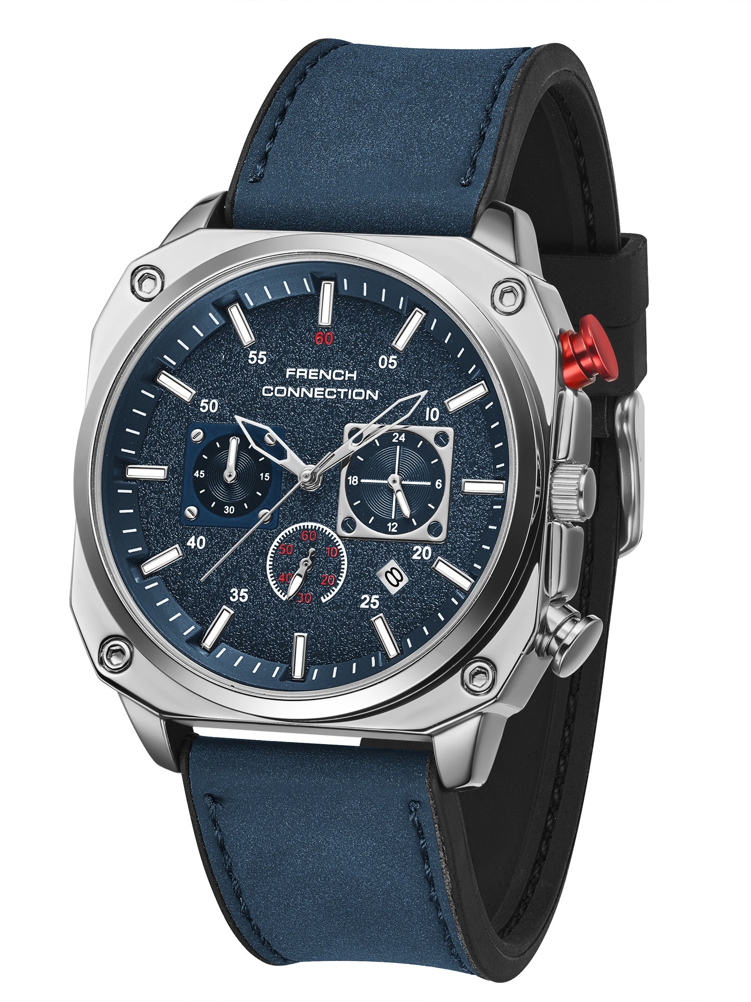 French Connection Chronexis Blue Dial Chronograph Watch for Men - FCB19UL