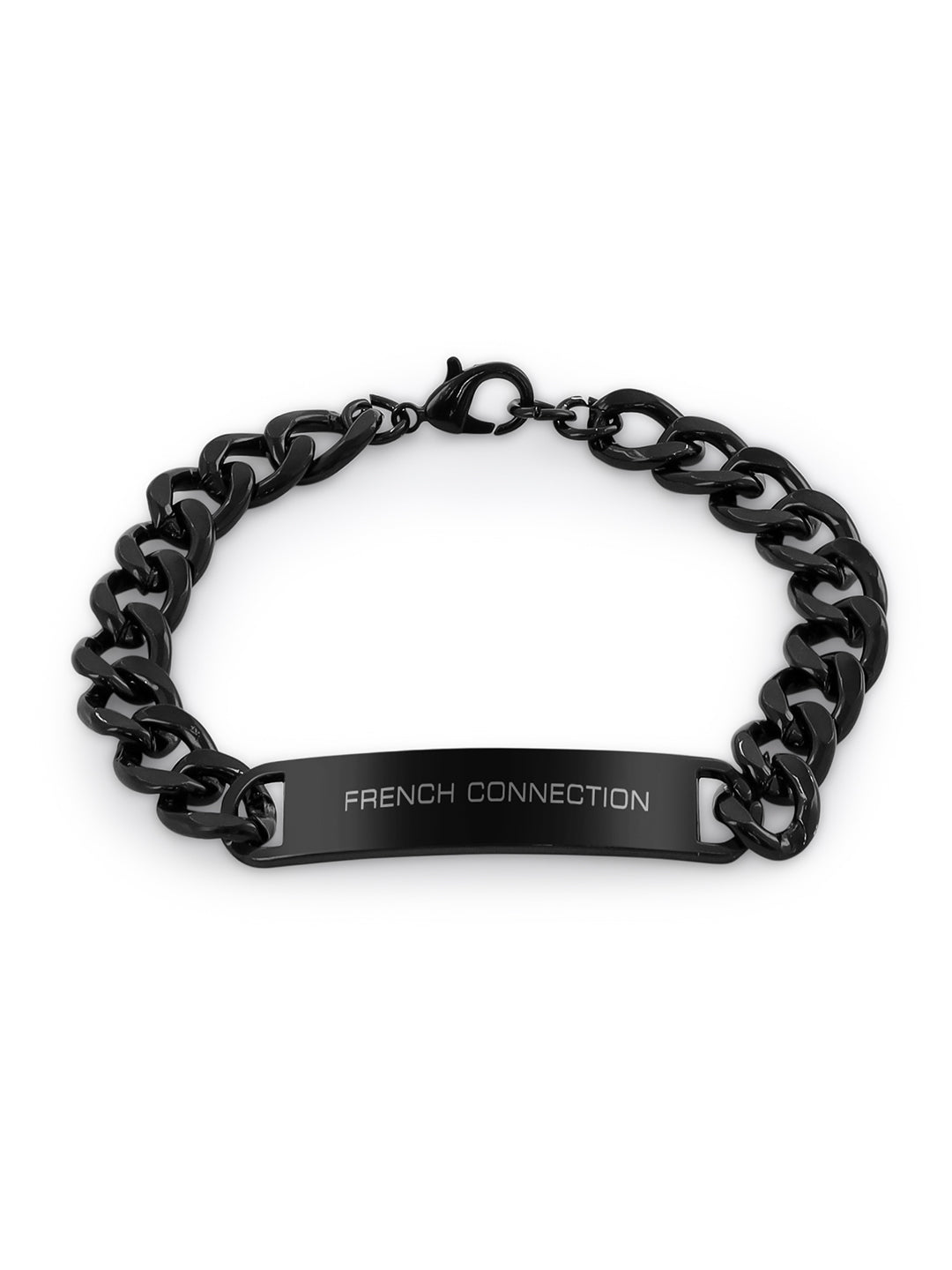 French Connection DUOLUXE Black Dial Stainless Steel Watch and Bracelet for Men - FCB22BBM