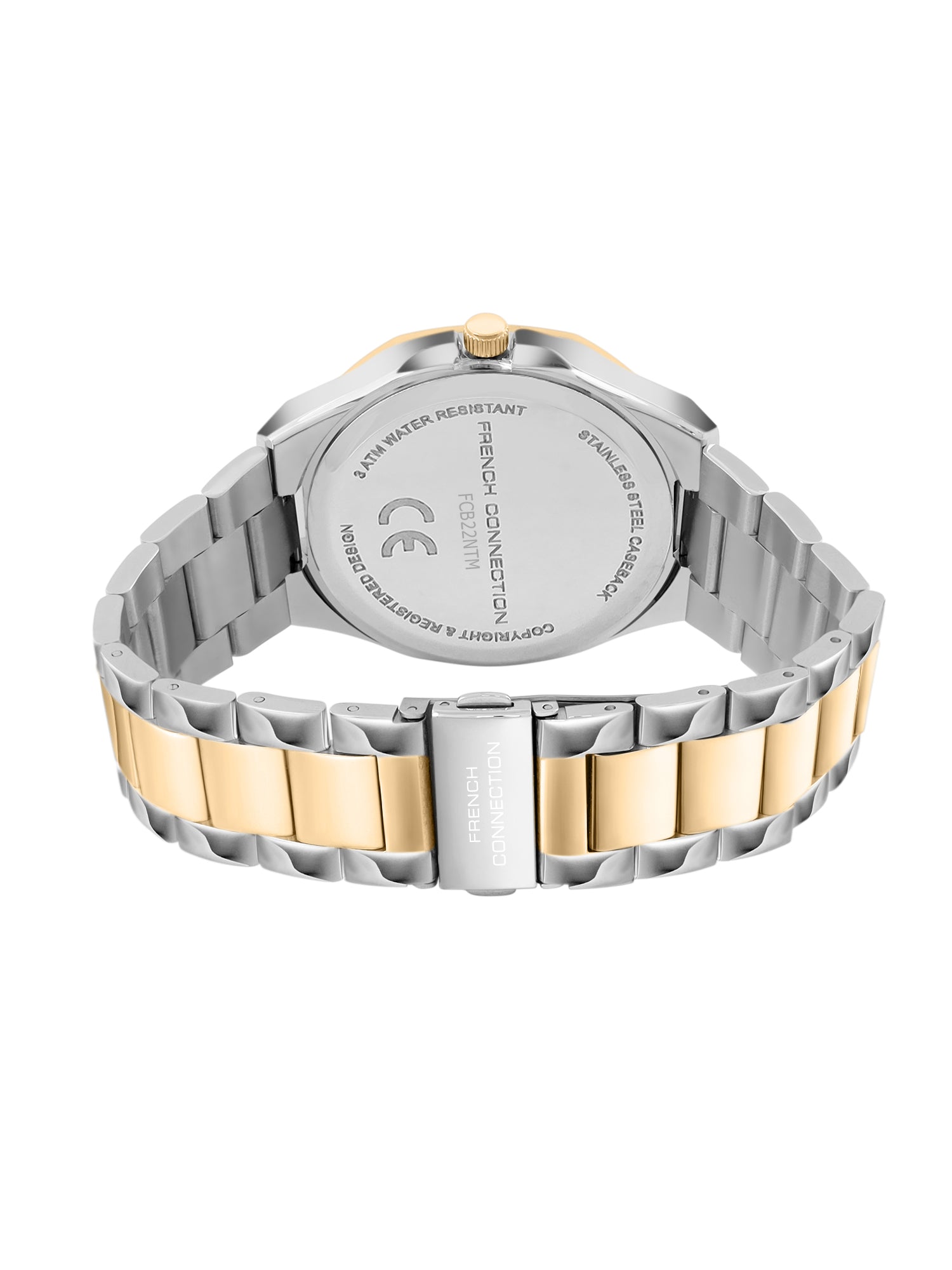 French Connection DUOLUXE Green Dial Stainless Steel Watch and Bracelet for Men - FCB22NTM