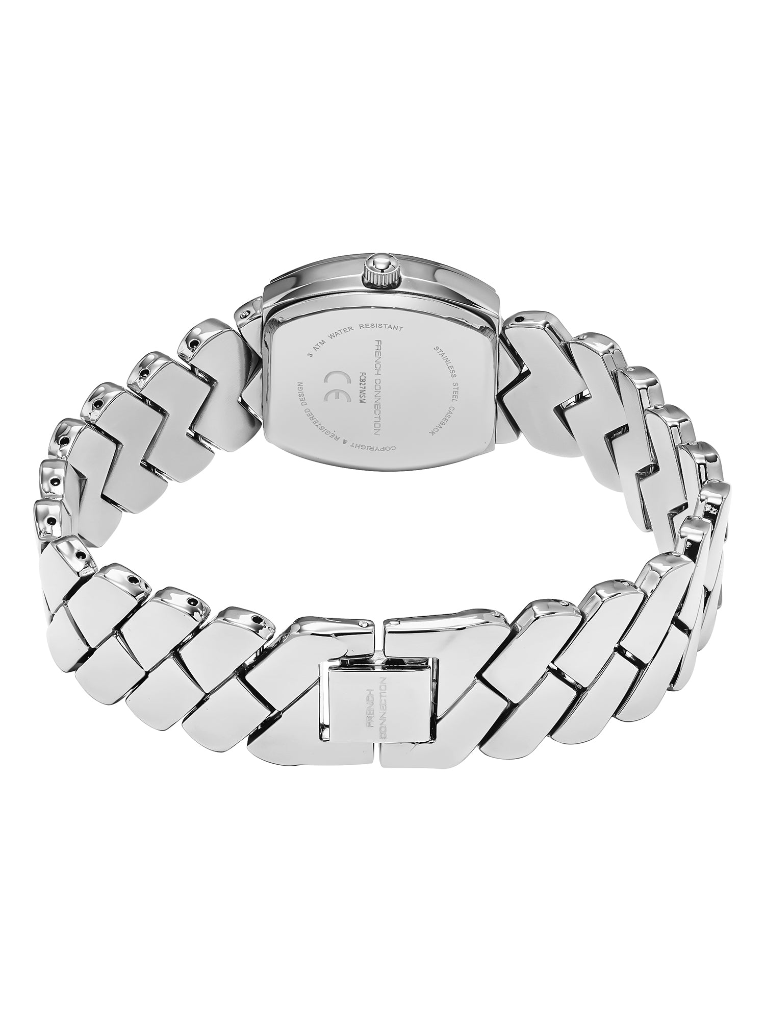 French Connection Braidé | Analog | Red Sunray Dial | Woven Link Strap | Watch for Women - FCB27MSM