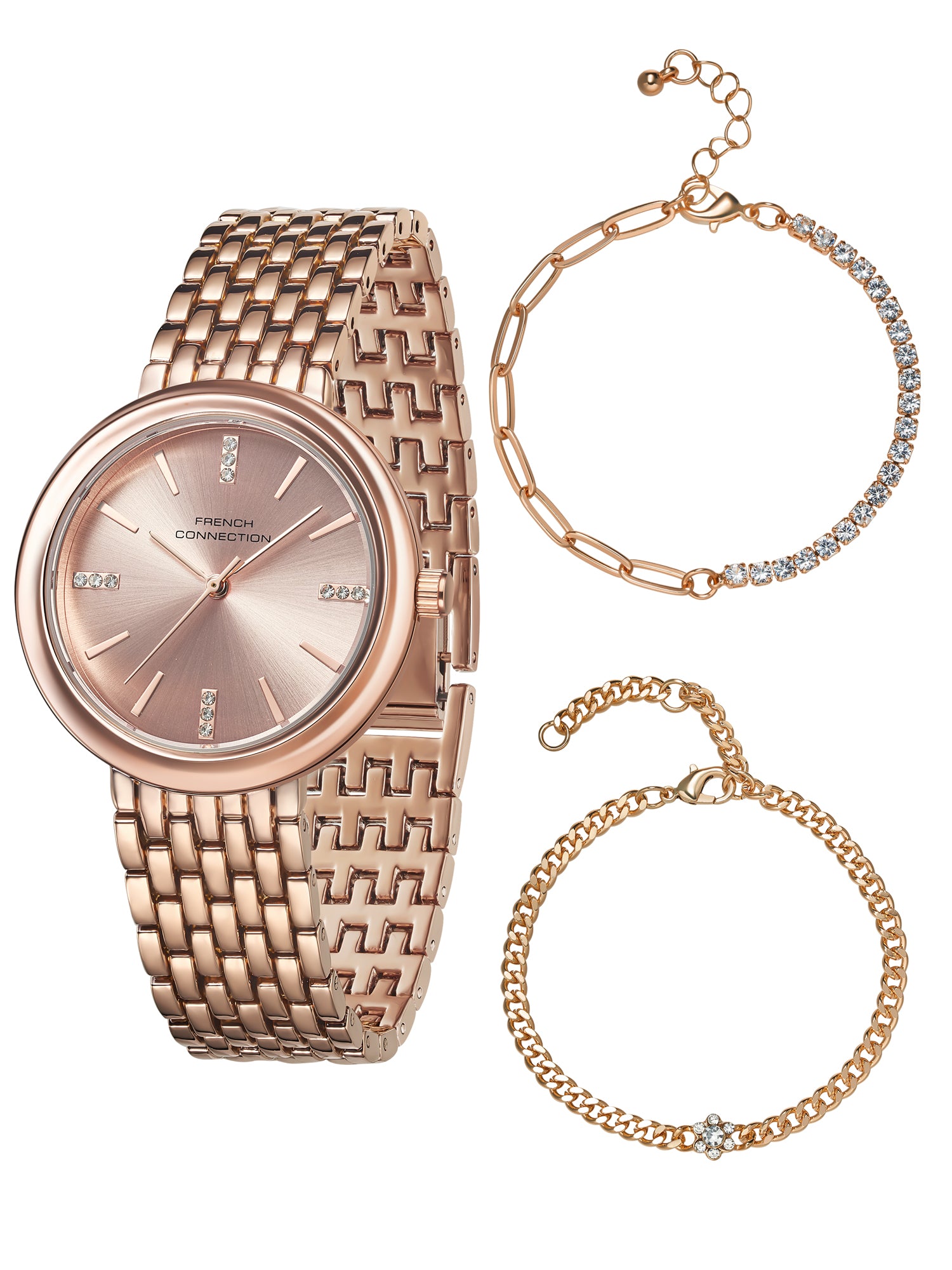 French Connection Rose Gold Dial with Rose Gold Strap Womens Analog Watch | FCB29RGM
