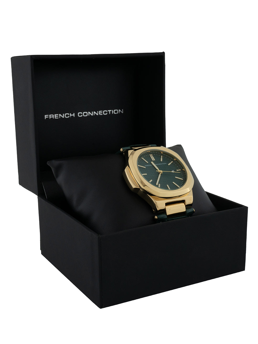 French Connection Iconic Hexagonal Green Dial Men's Analogue Watch – FCB2GRL