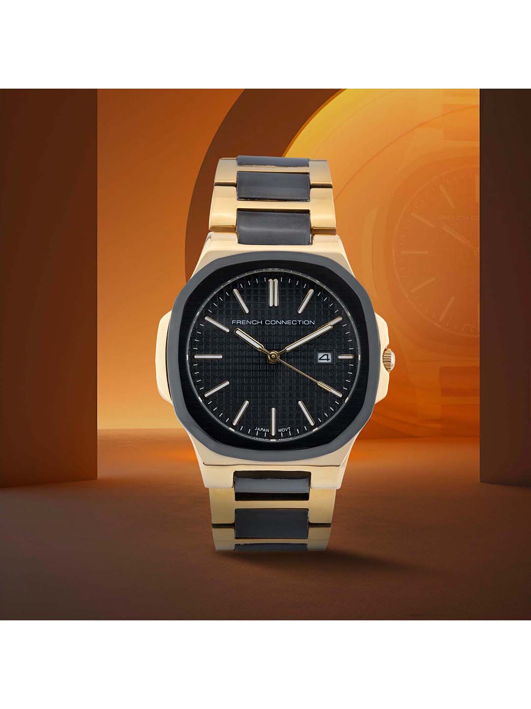 French Connection Analogue Black Dial Men's Watch - FCB2TM