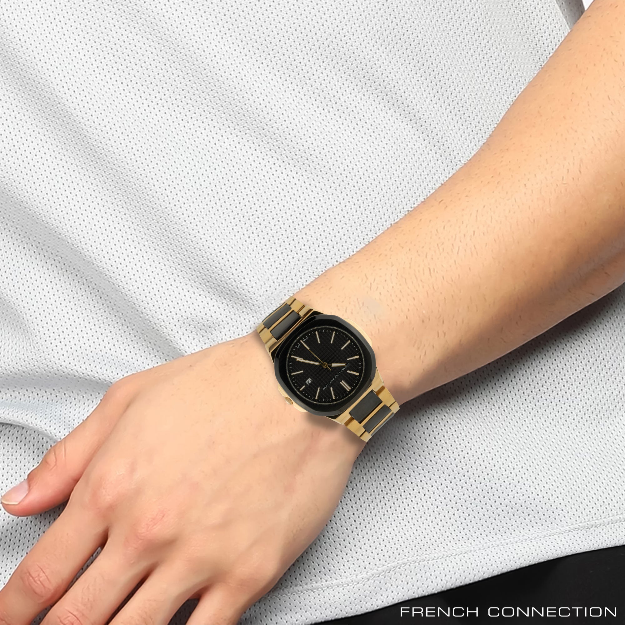 French Connection Analogue Black Dial Men's Watch - FCB2TM