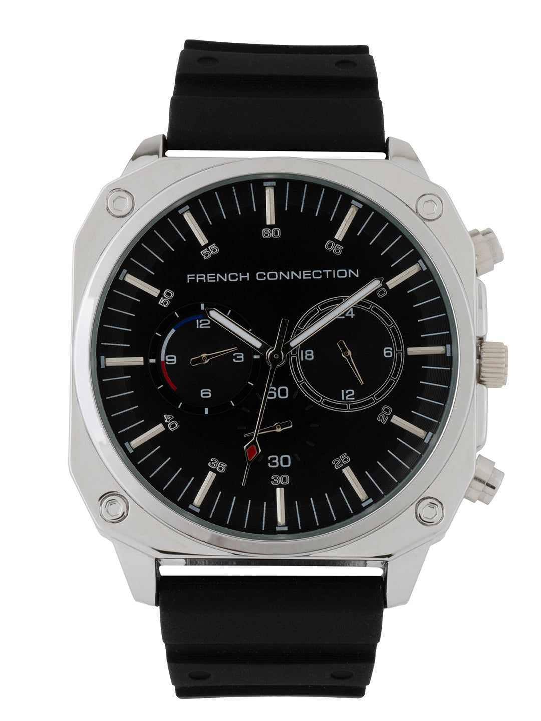 French connection Valour Black Dial Mens Mult Function Watch FCB3B-S