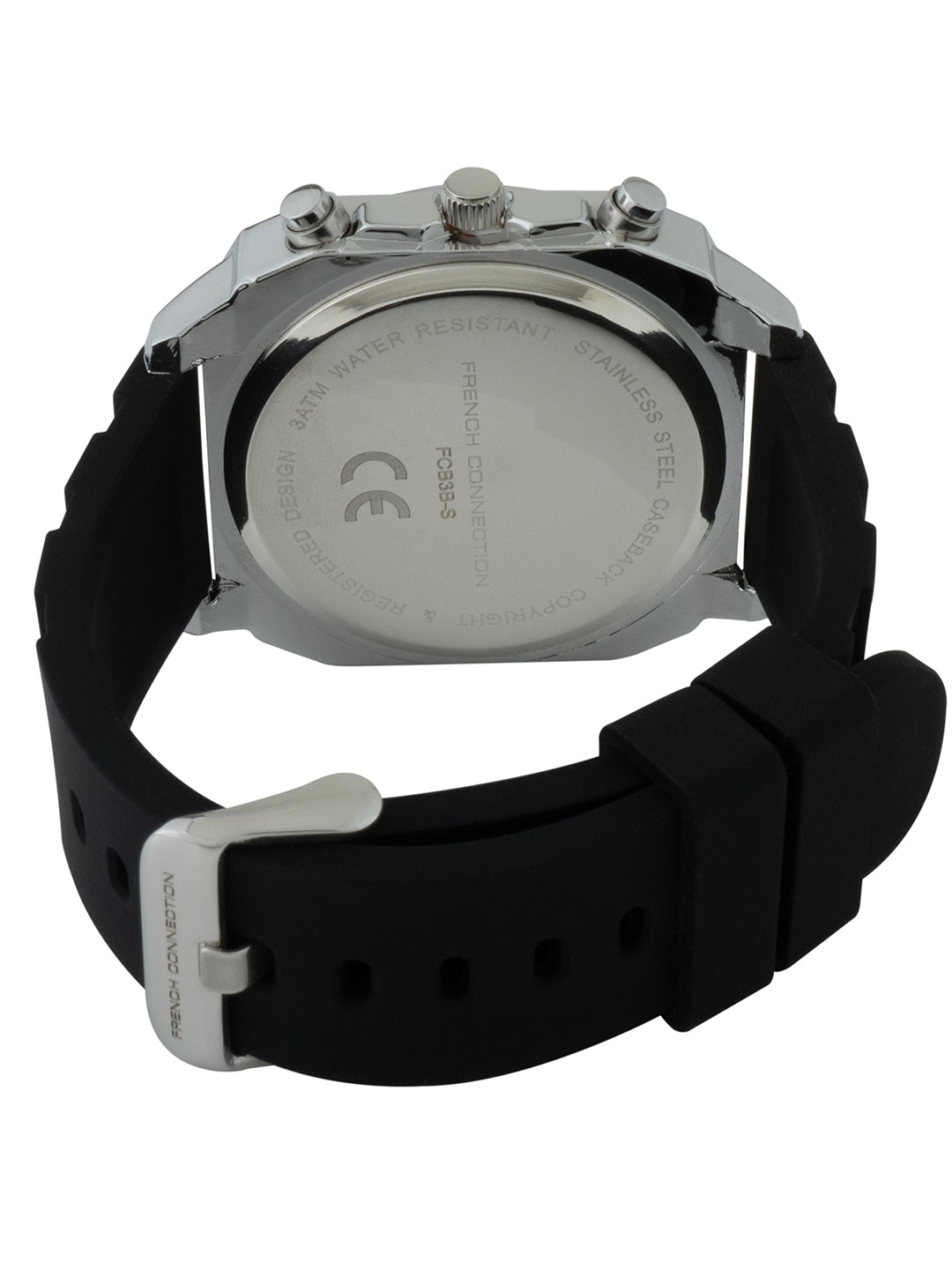 French connection Valour Black Dial Mens Mult Function Watch FCB3B-S