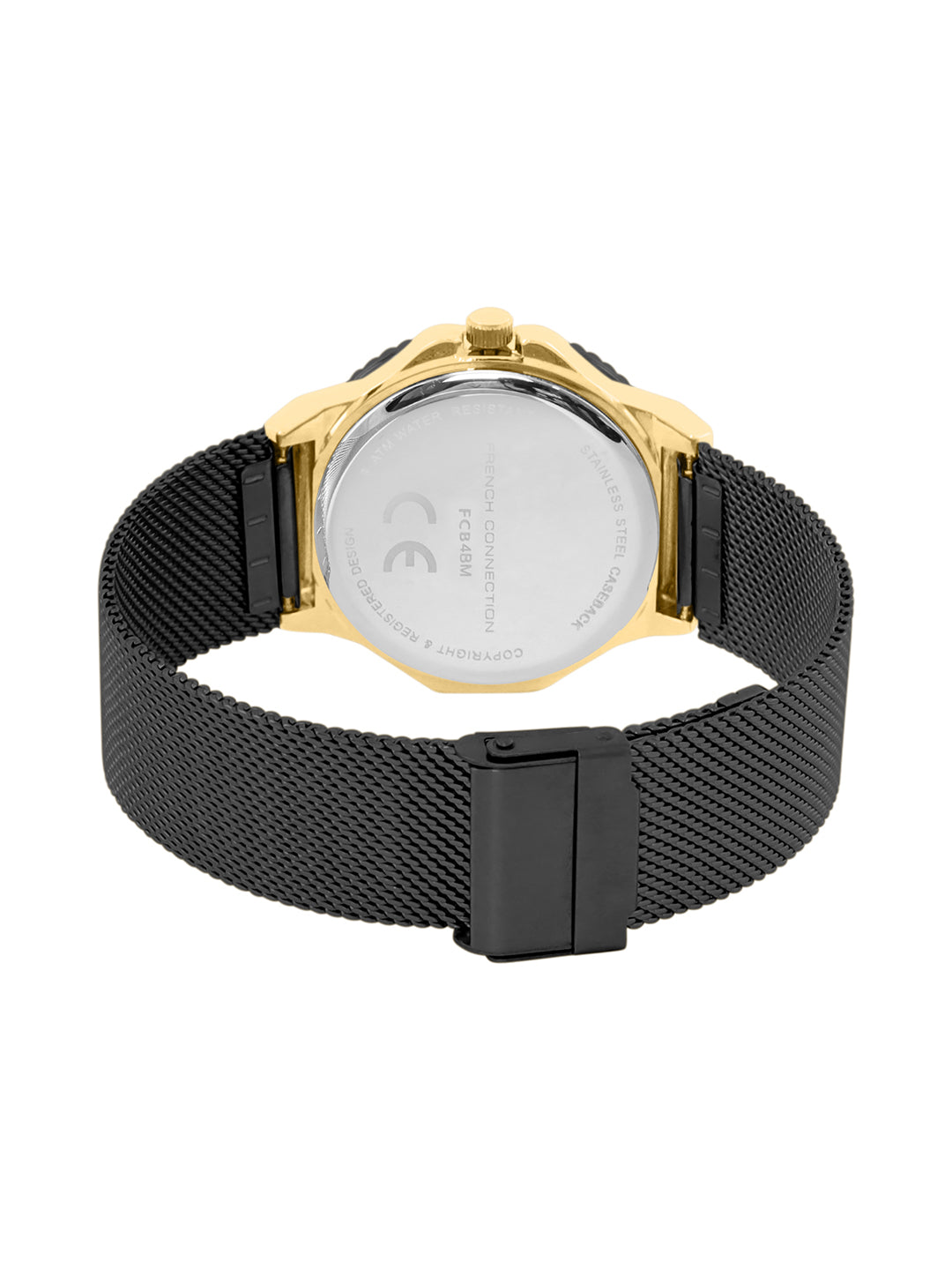 French Connection Black Dial Analog Watch for Men's - FCB4BM