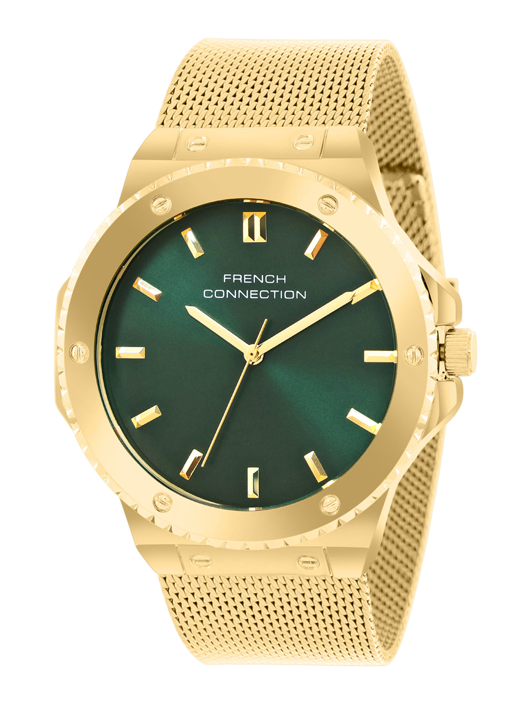 French Connection Green Dial Analog Watch for Men's - FCB4GM