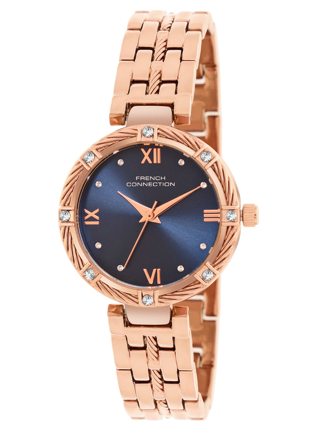 French connection Women Dial & Stainless Steel Analogue Watch Gift Set-FCB5URGM