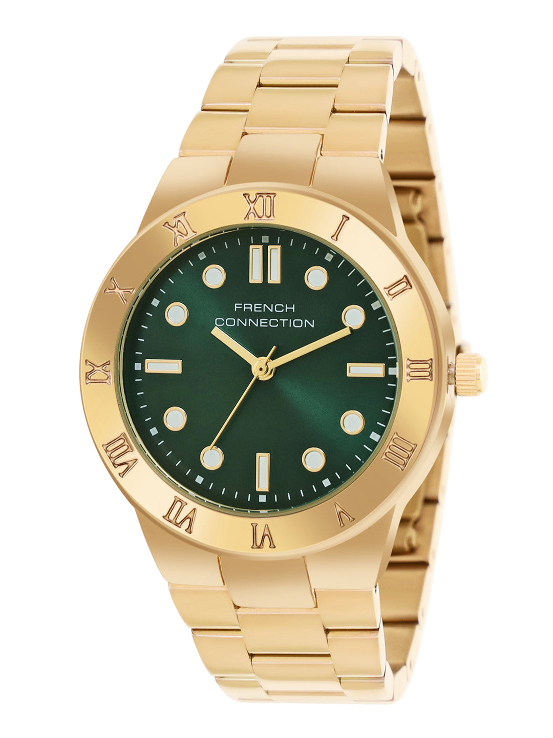 French Connection Green Dial Analog Watch for Women's - FCB7GM
