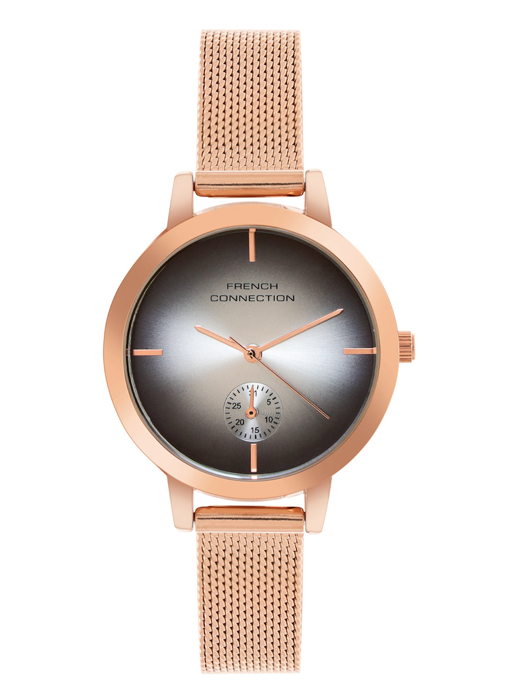 French Connection Brown Dial Dated Watch for Women's - FCB8RGM