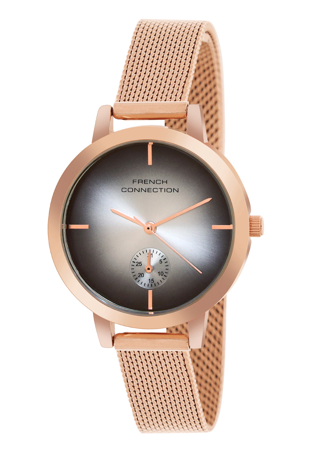 French Connection Brown Dial Dated Watch for Women's - FCB8RGM