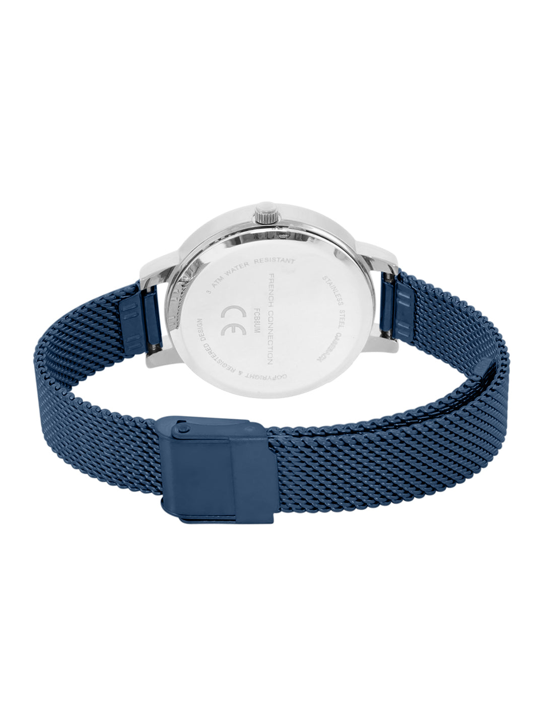 French Connection Blue Dial Dated Watch for Women's - FCB8UM