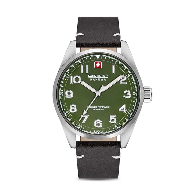 Swiss Military Hanowa SMWGA2100404 - Swiss Made Round Olive watch for men