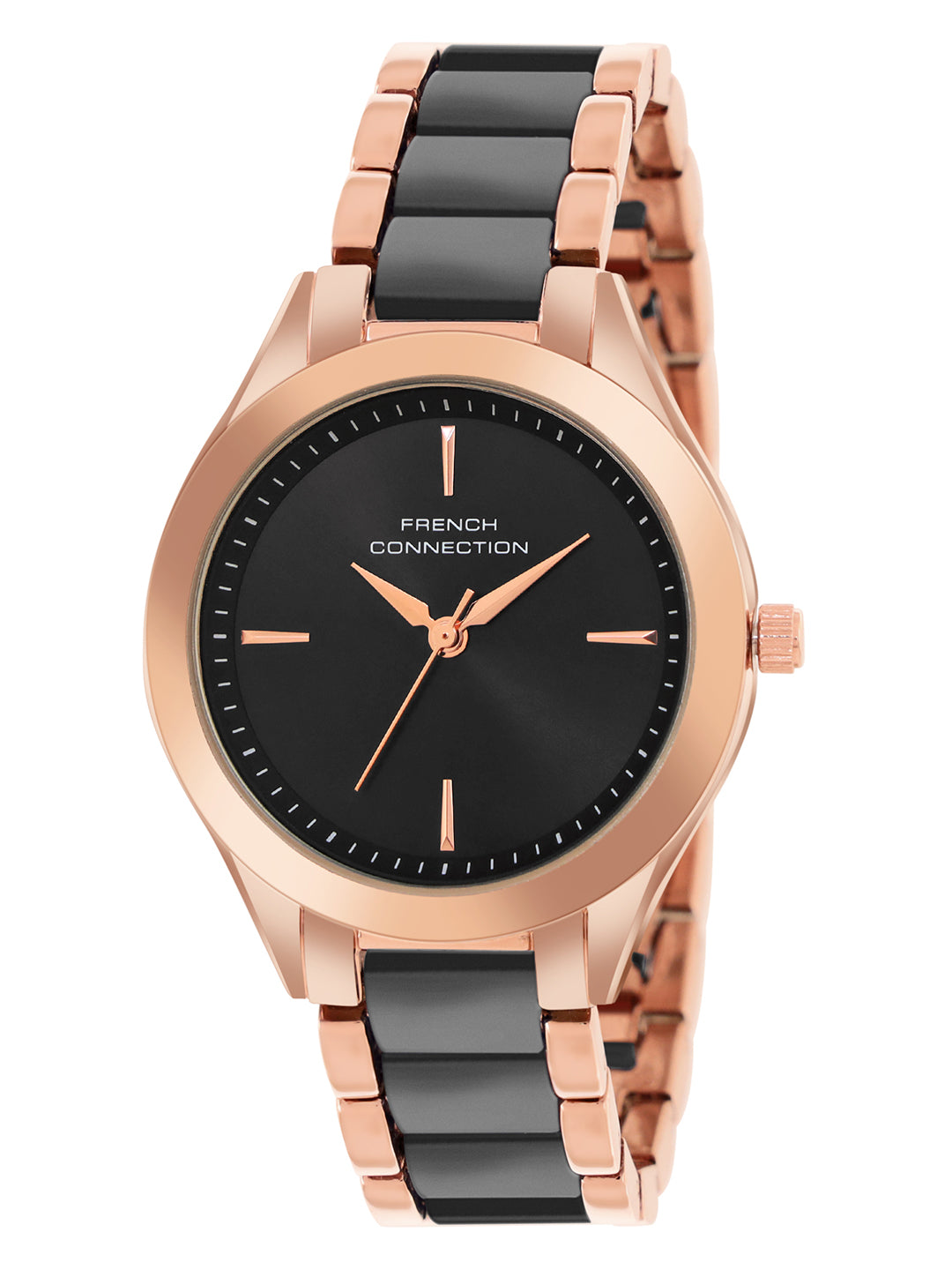 French Connection Black Dial Analog Watch for Women's - FCB9BM