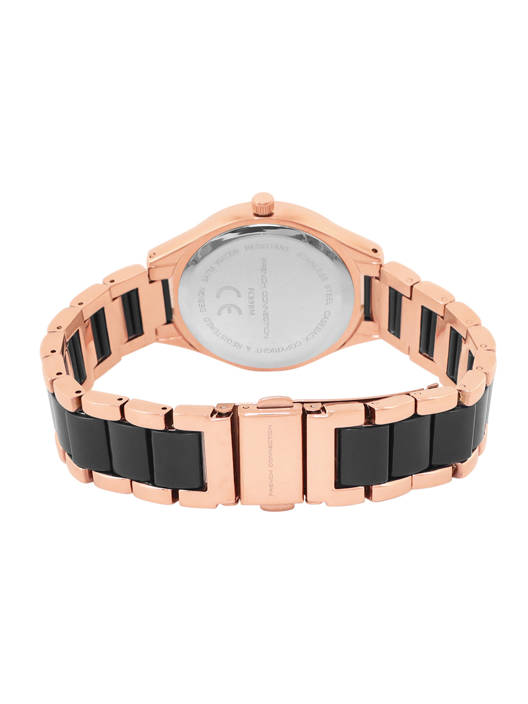 French Connection Black Dial Analog Watch for Women's - FCB9BM