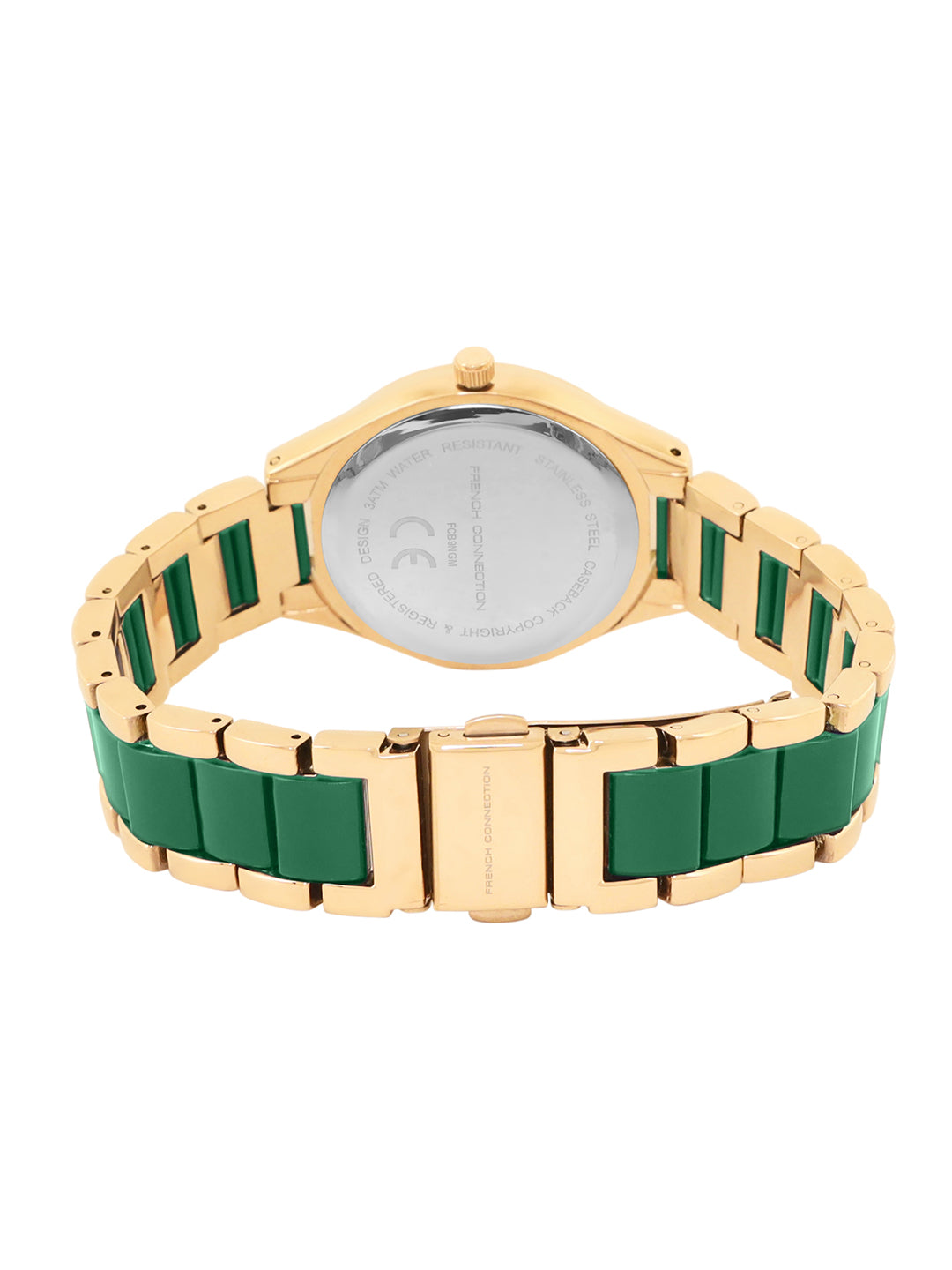 French Connection Green Dial Analog Watch for Women's - FCB9NGM