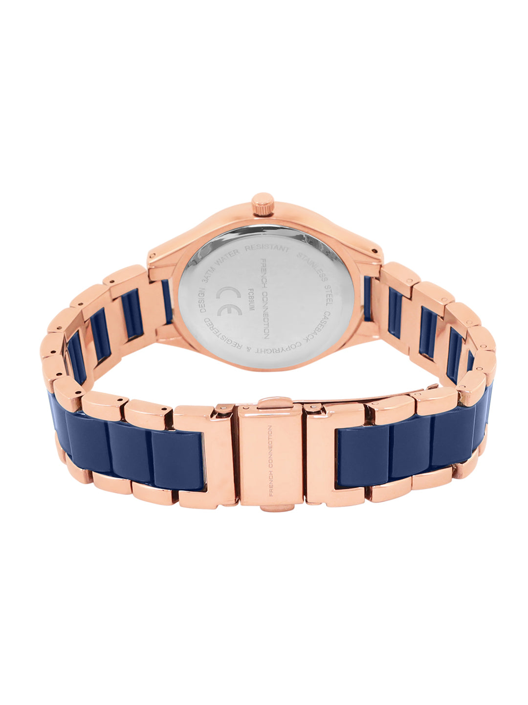 French Connection Blue Dial Analog Watch for Women's - FCB9UM