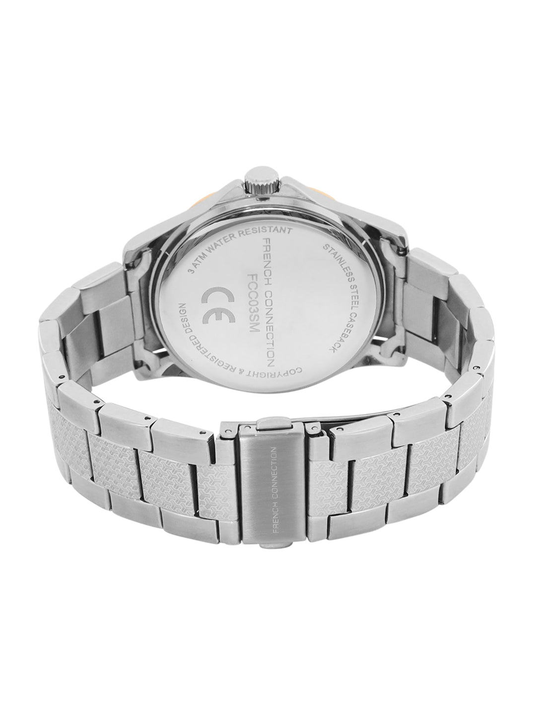 French Connection Silver Dial Analog Watch for Men's - FCC03SM