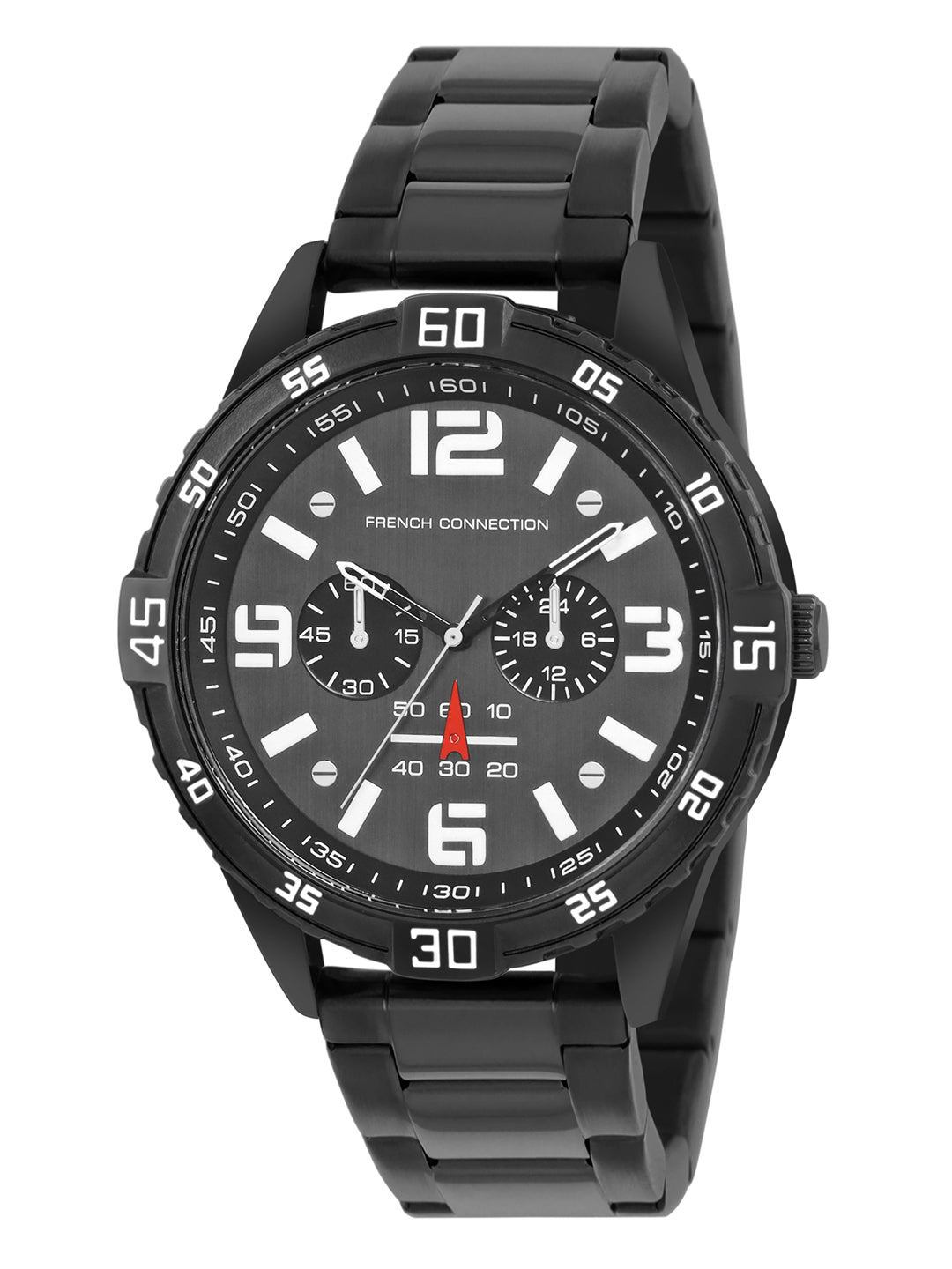 French Connection Grey Dial Multifunction Watch for Men's - FCC04BBM