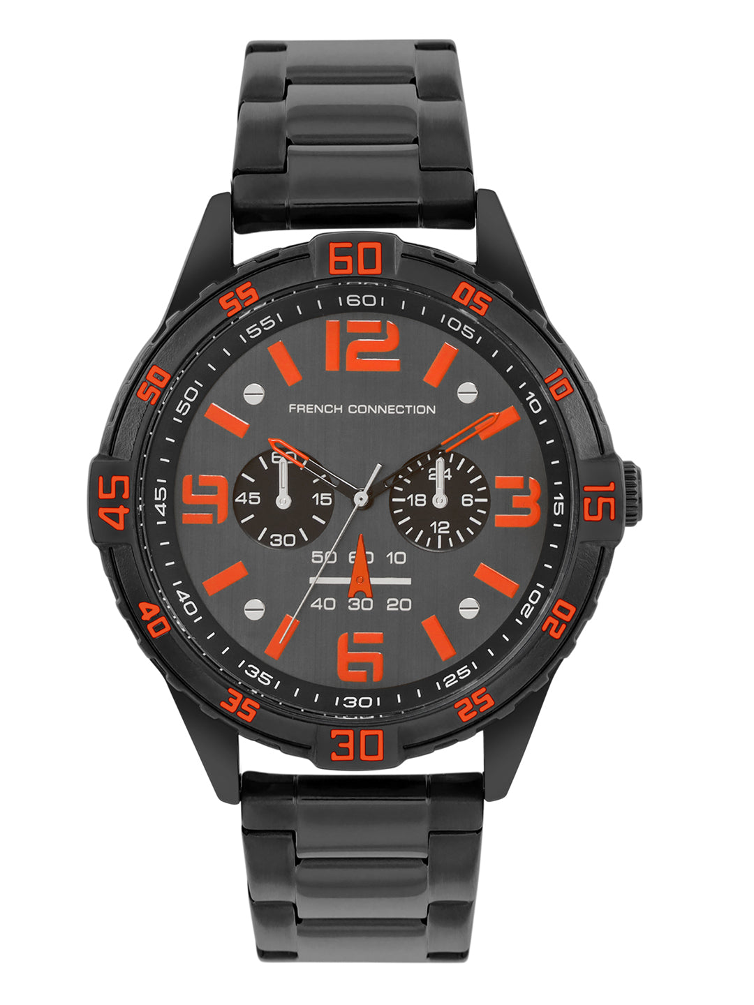 French Connection Grey Dial Multifunction Watch for Men's - FCC04BM