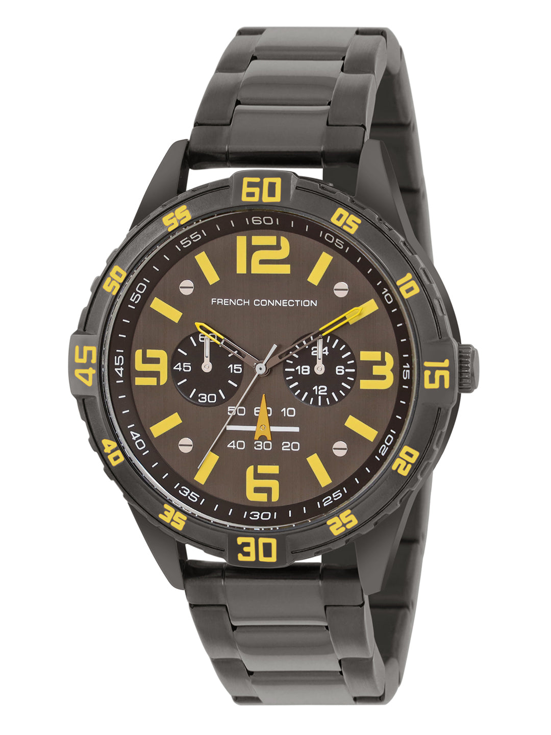 French Connection Brown Dial Multifunction Watch for Men's - FCC04GNM