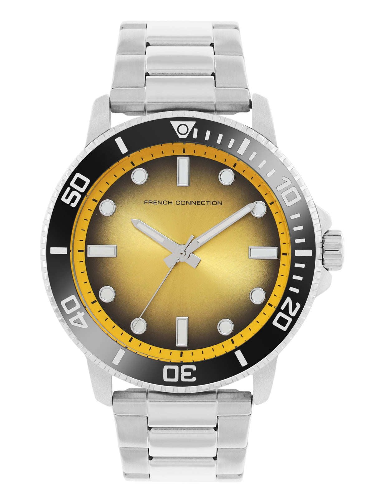 French Connection Yellow Dial Analog Watch for Men's - FCC05YSM