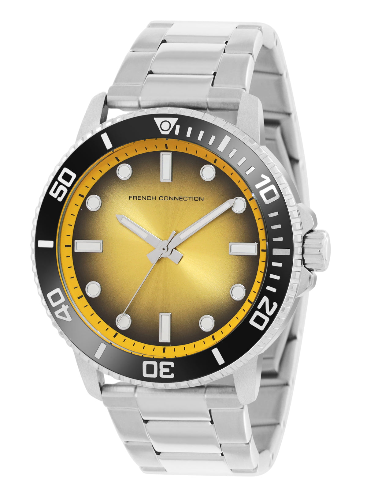 French Connection Yellow Dial Analog Watch for Men's - FCC05YSM