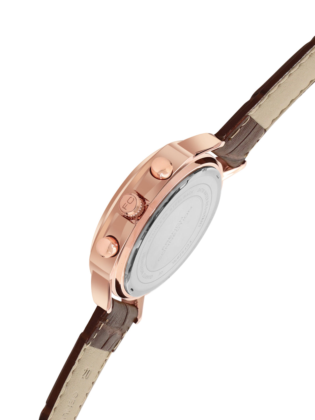 French connection Men Printed Dial & Leather Straps Chronograph Analogue Watch FCF02BRL