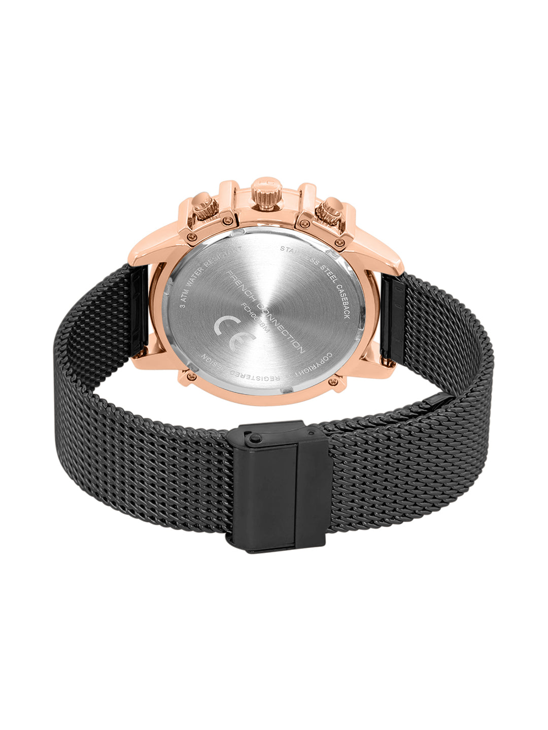 French Connection Black Dial Chronograph Watch for Men's - FCH003BM