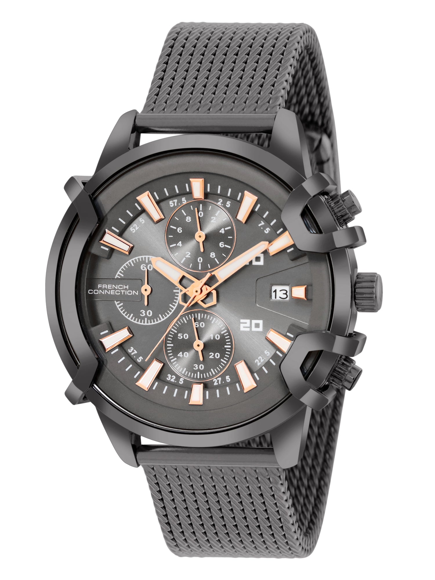 French Connection Grey Dial Chronograph Watch for Men's - FCH003GNM