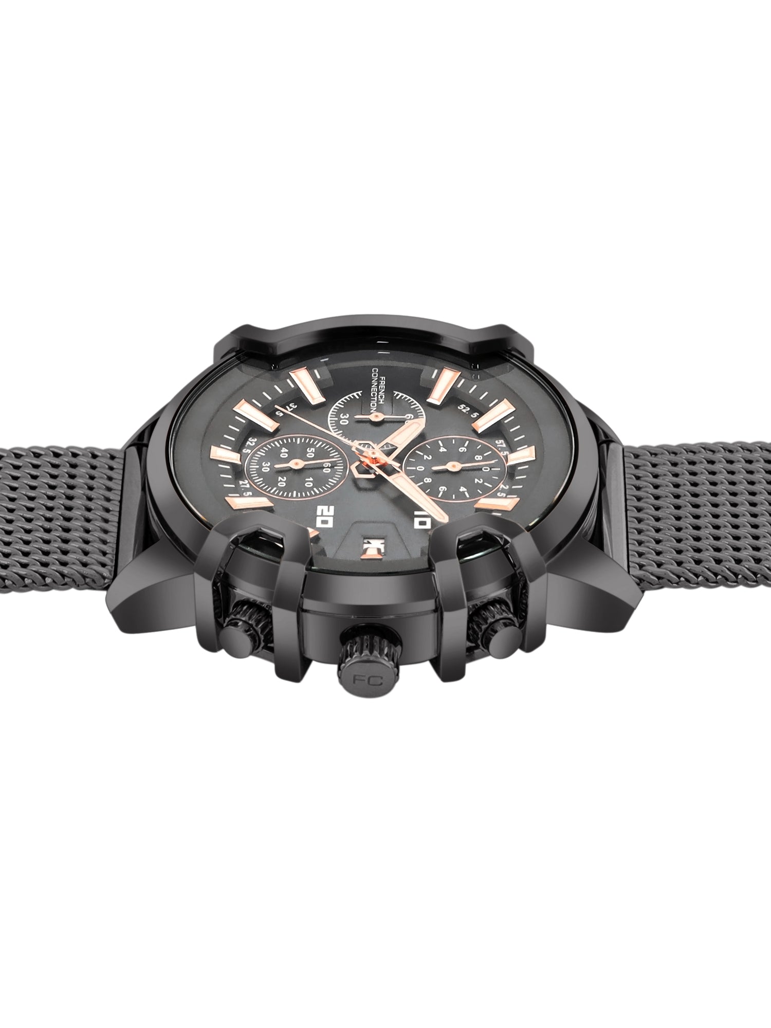 French Connection Grey Dial Chronograph Watch for Men's - FCH003GNM